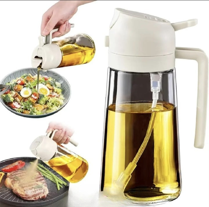 2-in-1 Oil Sprayer Bottle – Smart Kitchen Essential for Cooking & BBQ | 400 ML