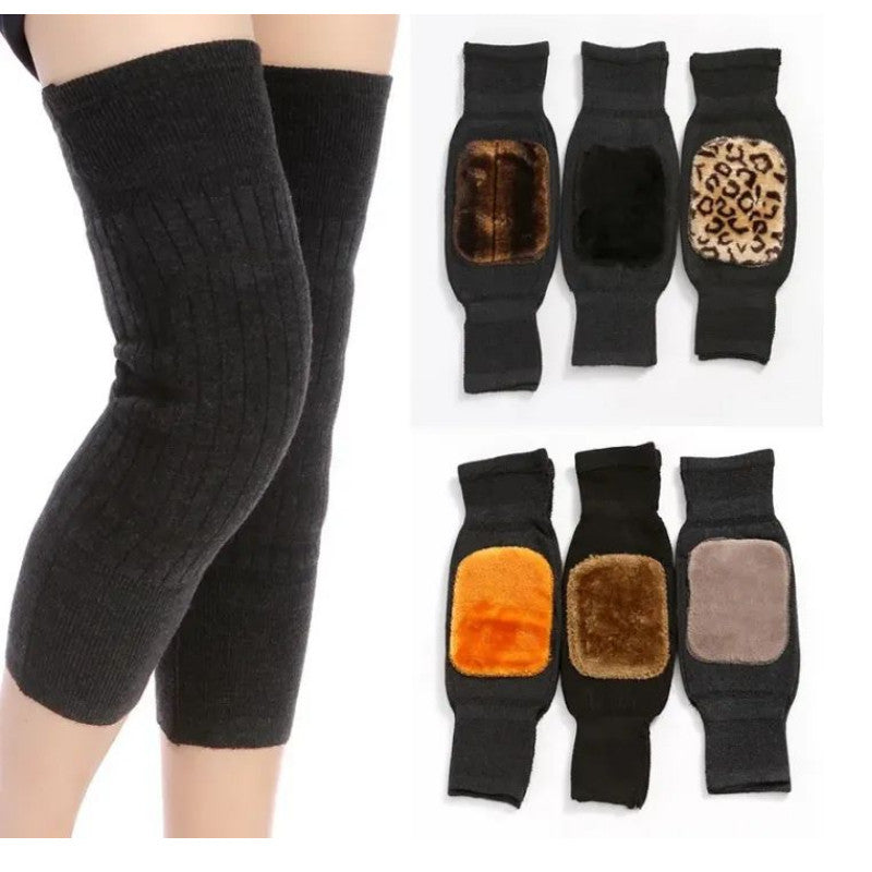 1 Pair Cashmere Winter Knee Brace Thermal Leg Knee Warmer Sleeve Unisex Wool KneePad Support for Joint Pain Tendonitis Arthritis