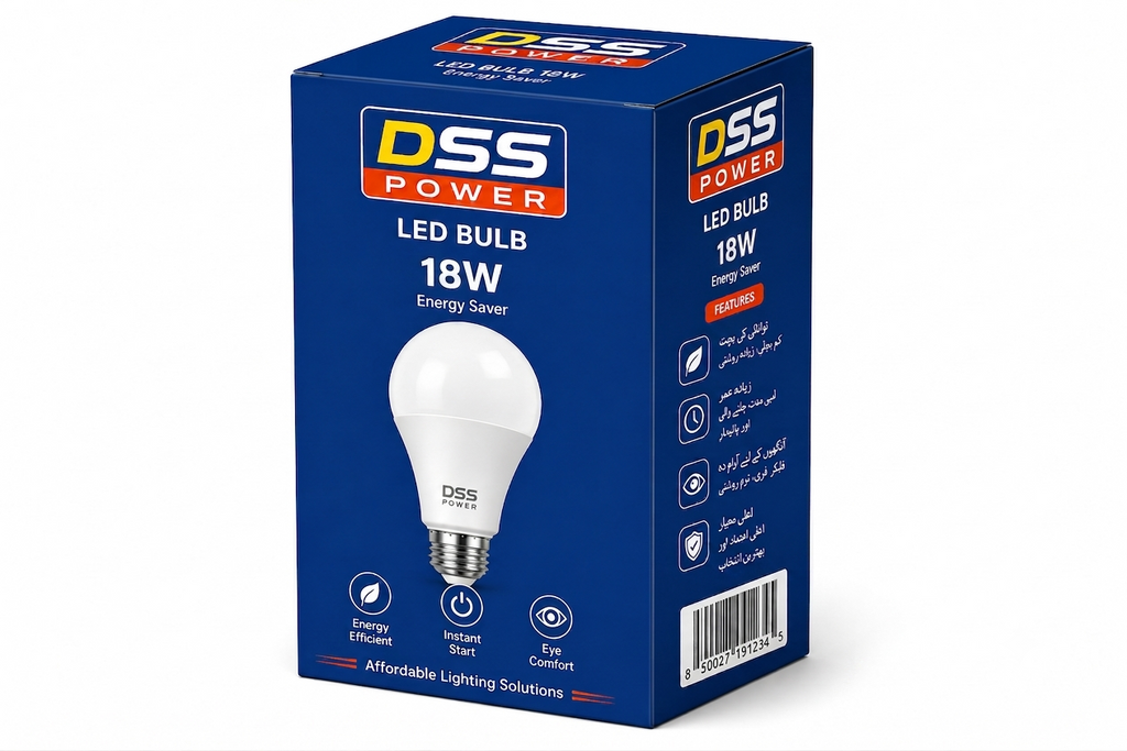 DSS Power 18W LED Bulb Higher-Output Lighting For Larger Rooms, Shops, Offices And Indoor Spaces