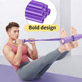 Foot Pedal Resistance Band Elastic Sit-Up Pull Rope Yoga Fitness Gym - Elastic Pull Ropes Tummy Trimmer (Random Colors)|