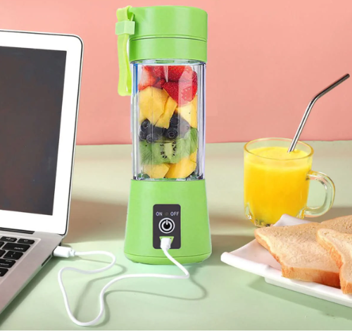 Portable Mini 6 Blade Juicer Blender | Outdoor Juicing Cup (380Ml) - Kitchen Product Designed For Juice Preparation And Daily Beverage Routine Rechargeable [Random Color]