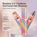Electric Eyebrow Trimmer for Women 2 In1 Rechargeable Facial Hair Removal and Eyebrow Shaver Painless Face Razor Body Epilator