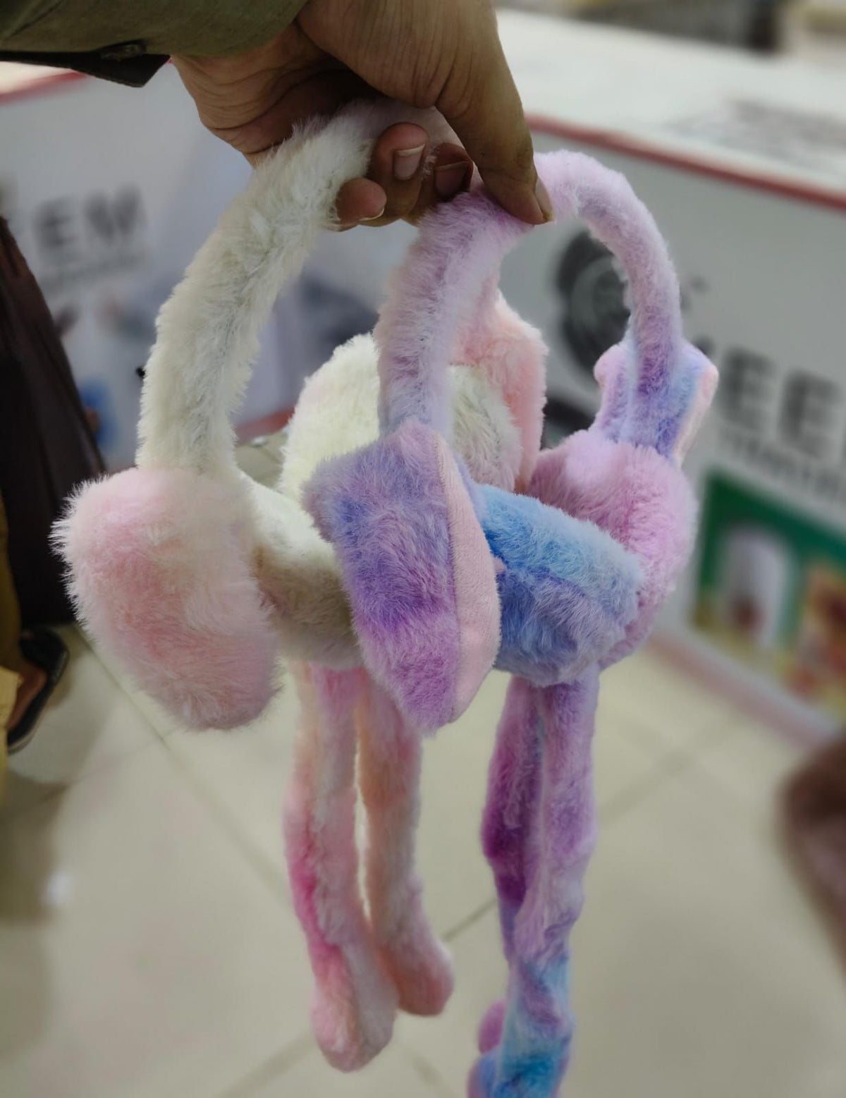 Cute Bunny Cap Headphone Plush Ear Muff Winter Headwear for Women & Girls – Soft Warm Cartoon Style